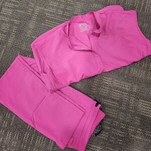 Figs Hot Pink Medium Top large bootcut bottoms